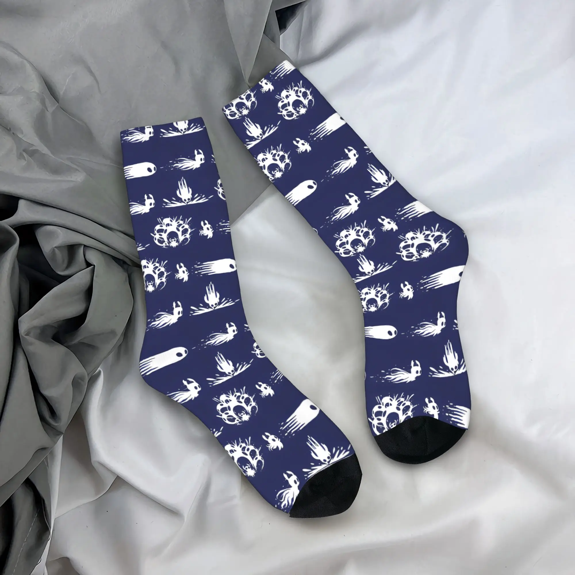 Chaussettes de jeu Hollow Knight pour hommes et femmes, chaussettes décontractées en Polyester, Harajuku, printemps été automne hiver, chaussettes à Tube central, cadeaux