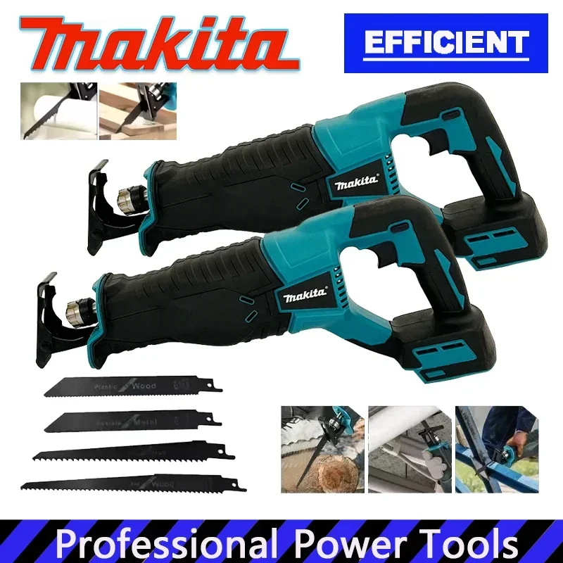 

Makita Portable Cordless Power Tools Brushless Reciprocating Saw Reciprocating Saw With 4pcs Saw Blades For 20V18V Battery