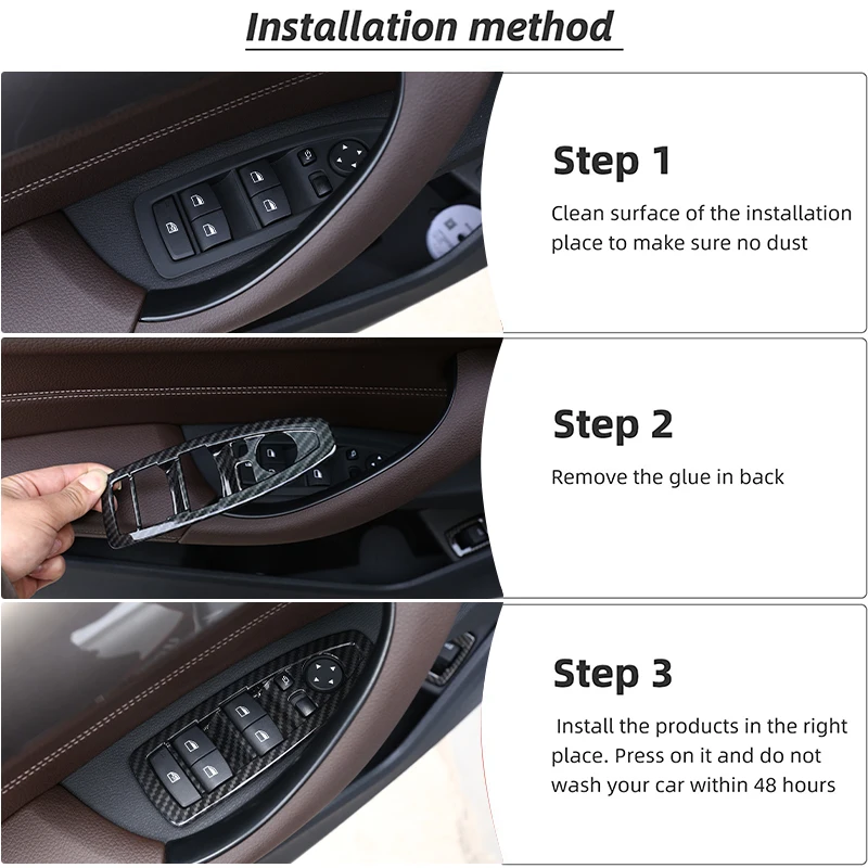 Kit Interior de fibra de carbono ABS para BMW X1, X2, F47, F48, 2016-2022, Panel de cambio de marchas para consola de salpicadero, pegatinas