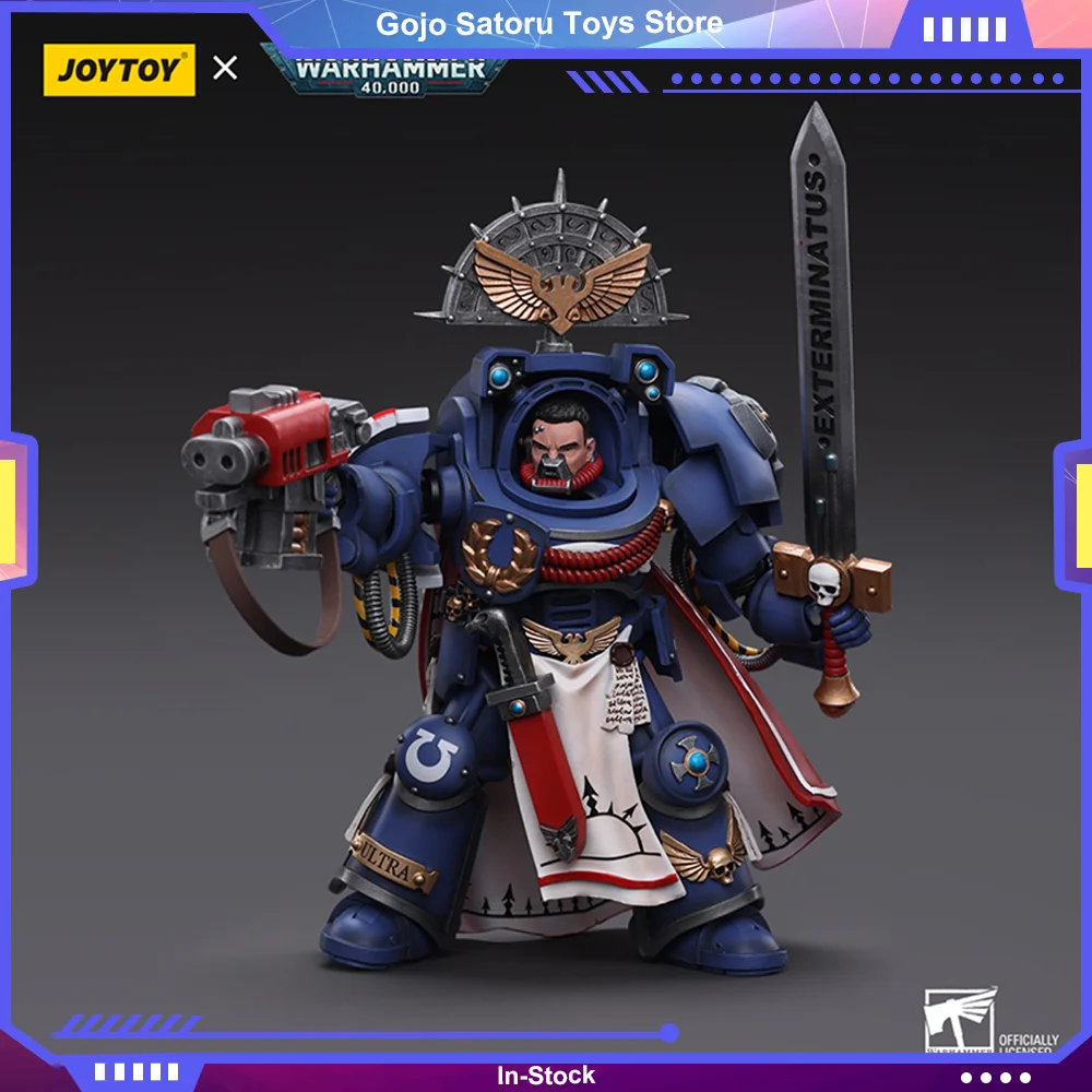 [EM ESTOQUE] JOYTOY Warhammer 40k 1/18 Figuras de ação Ultramarines Terminator Capitão Anime Modelo Coleção Brinquedos militares para jogos