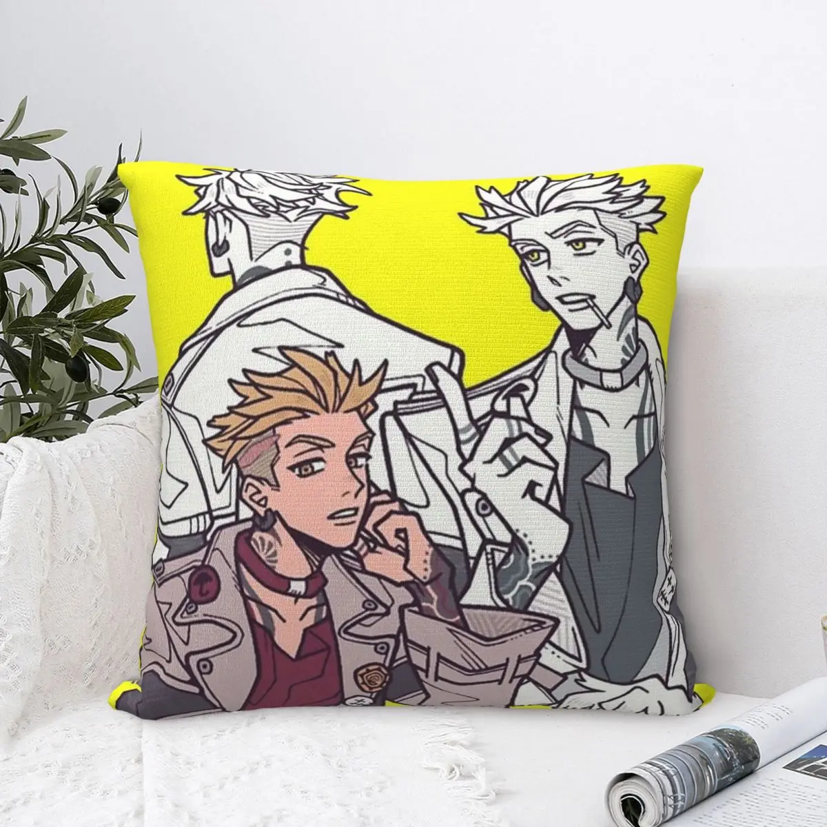 Enjin Gachiakuta Anime Pillowcase Printing Polyester Cushion Cover Gift Pillow Case Cover Home Zippered 45X45cm