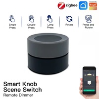 Tuya ZigBee Smart Knob Switch Wireless Scene Switch Button Controller Battery Powered Automation Scenario Linkage Smart Life App