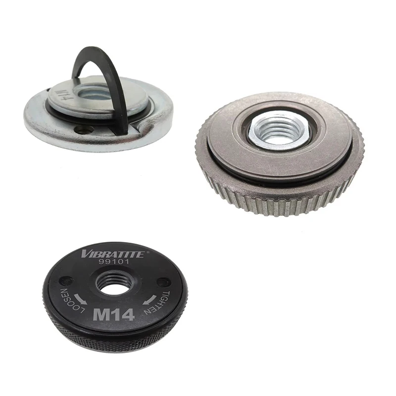 M14 Thread Angle Grinder Self-Locking Pressing Plate Black Quick Release Flange Nut Clamping Power Chuck Tools Parts 1PC