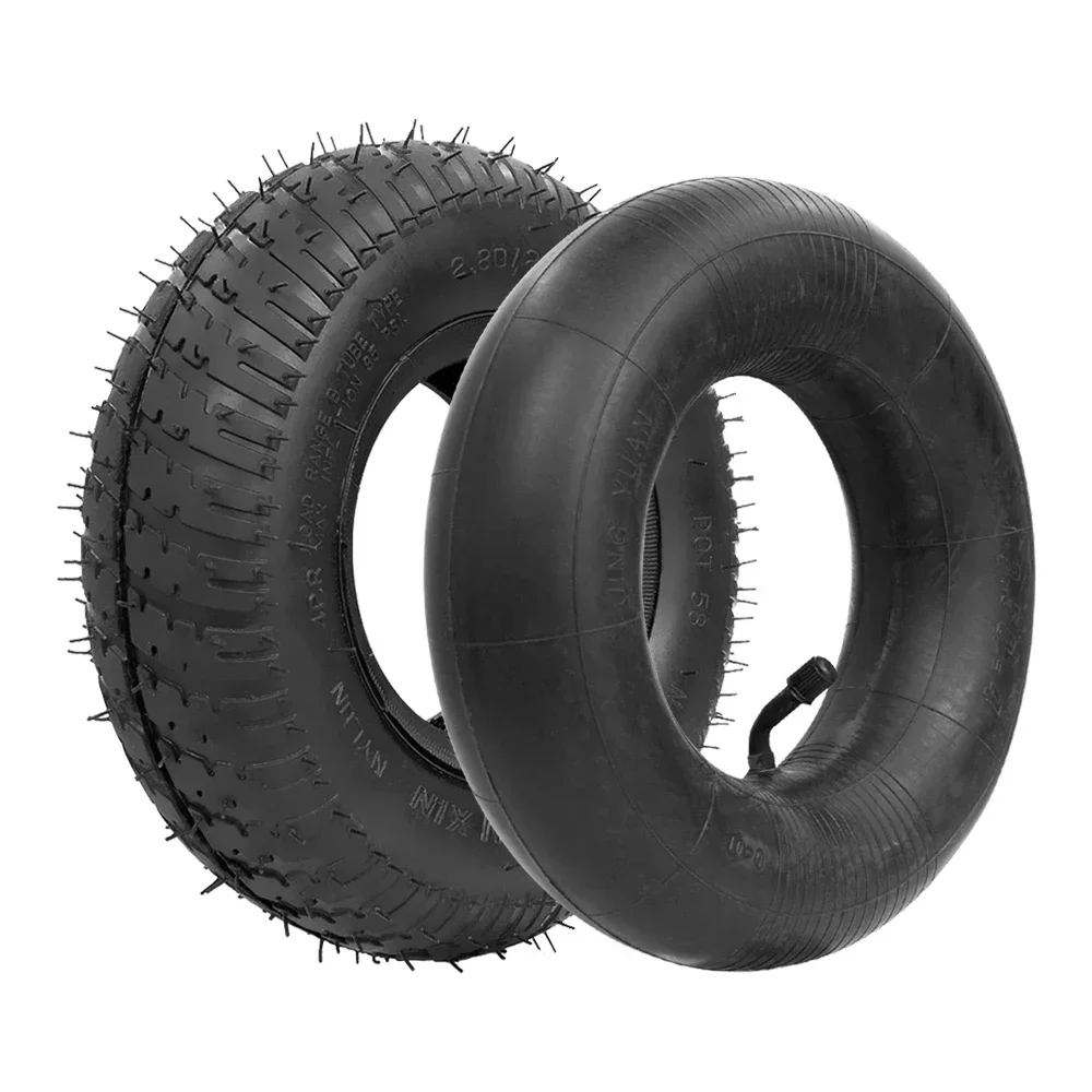 2.80/2.50-4 Off-road Tire Outer Inner Tube for Gas / Electric Scooter ATV Elderly Mobility Scooter Wheelchair 9 Inch Tires Parts