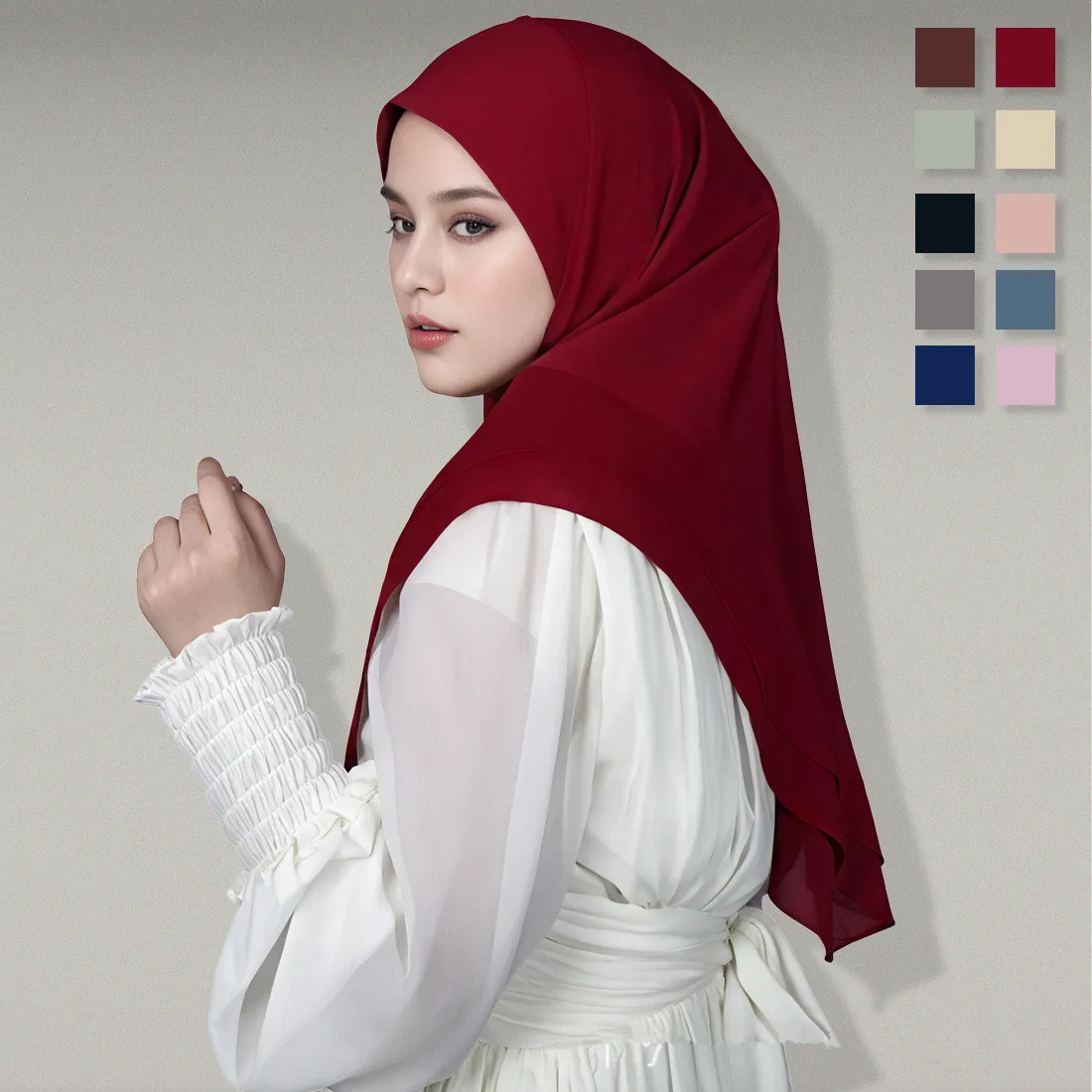 

Ramadan One Piece Amria Muslim Hijab Headscarf Women Instant Scarf Islam Head Wrap Niqab Nikab Pull On Headscarf Hat Turban Cap