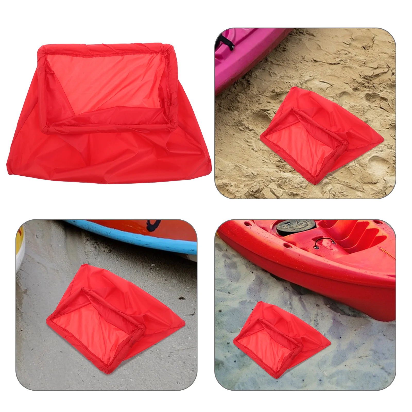 

Waterproof Square Kayak Hatch Cover Red Pocket Durable Deck Plate Bag Marine Storage Organizer for Fishing Boating Gear
