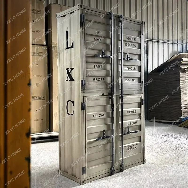 XX Industrial style container storage cabinet cloakroom wardrobe old wardrobe shoe cabinet
