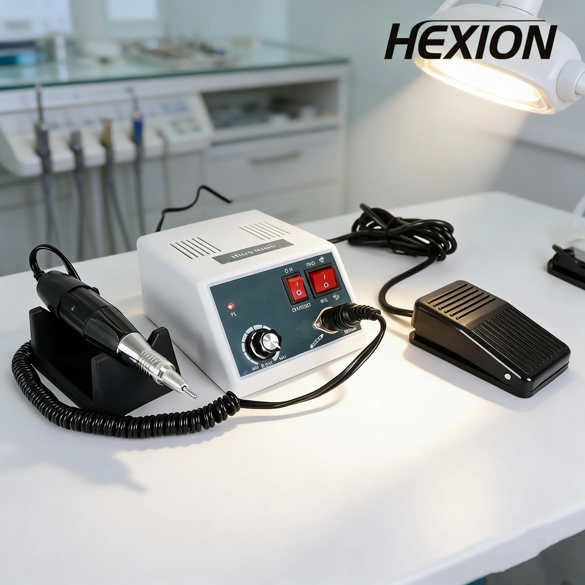 

HEXION Dental 35000Rpm Micromotor Kit With 18/102/204 Motor Handle Handpiece E-TYPE Motor For Nail Drill Electric Polishing