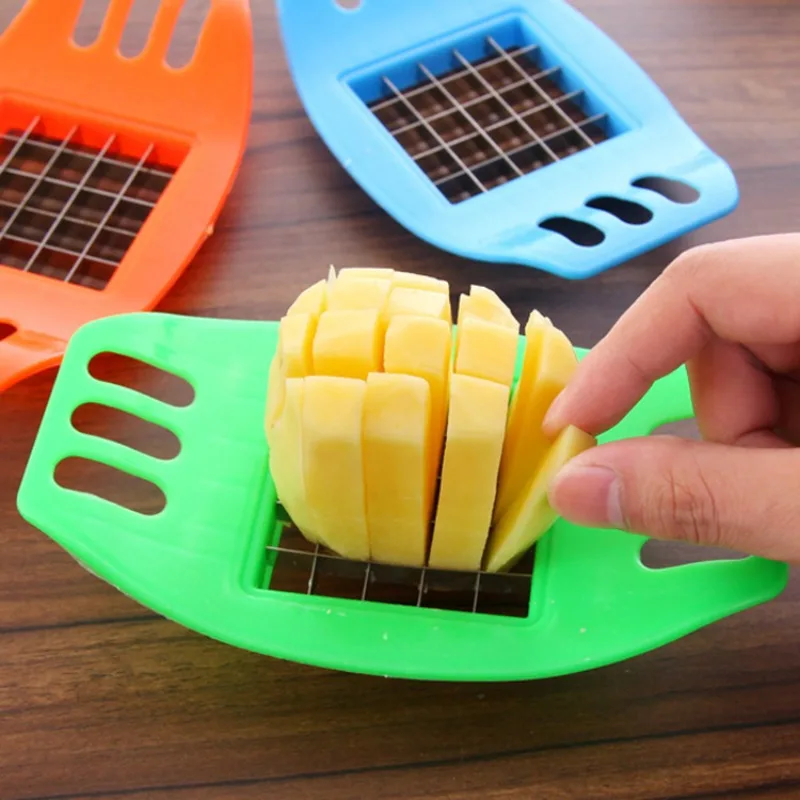Cortador de patatas y verduras de acero inoxidable, herramienta para hacer patatas fritas, herramienta para cortar patatas fritas, accesorios de cocina