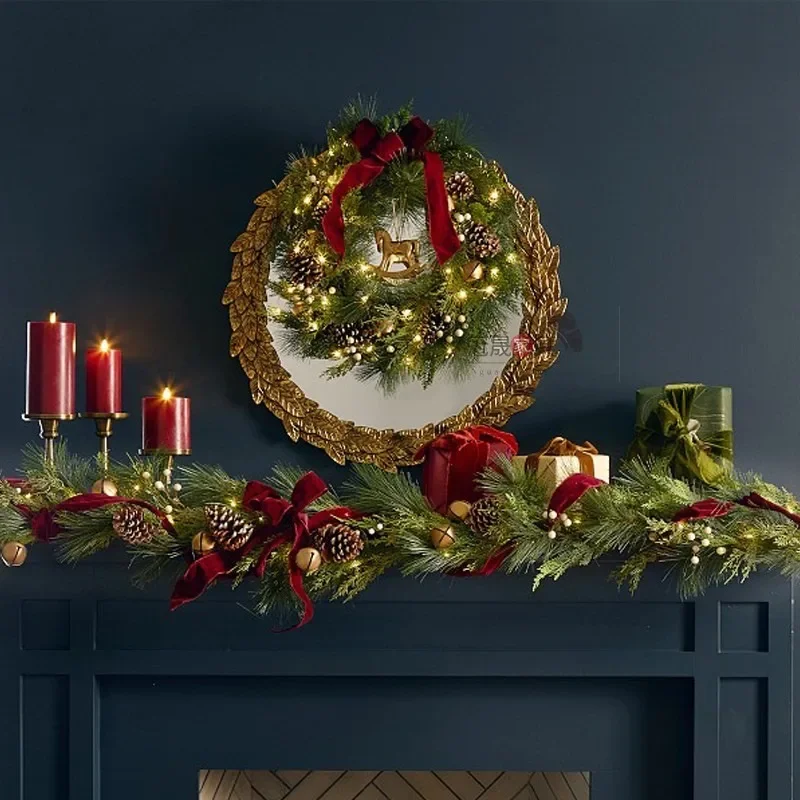 Fireplace creative decorative mirror French retro makeup mirror wall hanging living room wall