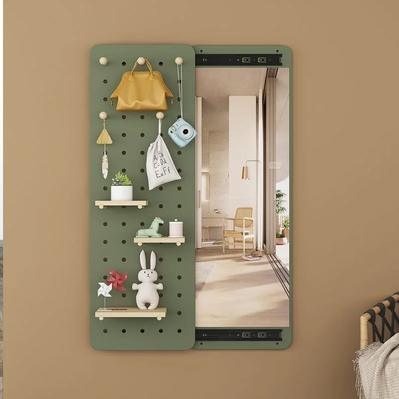 

Invisible full-body mirror push-pull closed hidden full-body mirror attached to the wall can block wall-mounted hole board entra