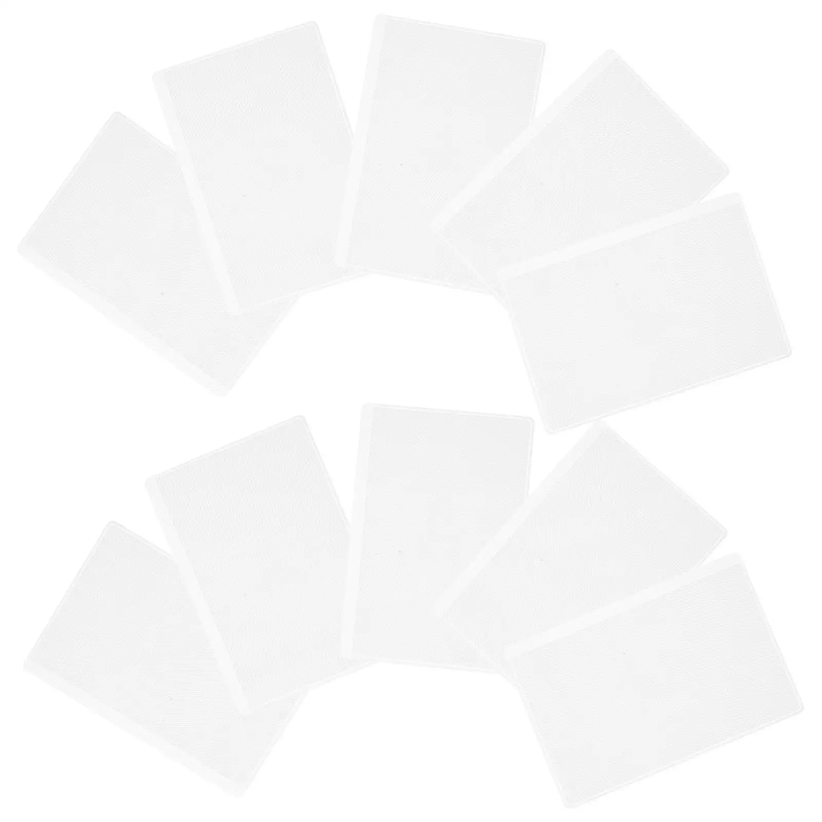 50 Pcs Card Holder Holder PVC Transparent Credit Card Cover Sleek Stylish Ultrathin Portable