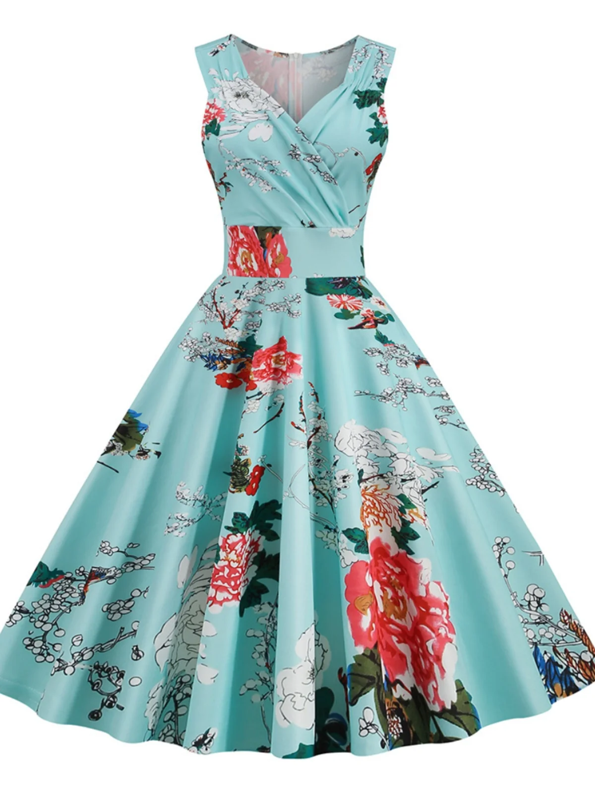 Hebe Sle Vintage à pois Dr jupe Svel robe mi-longue Ele jupe pivotante Maxi Dr Polyester printemps 2025