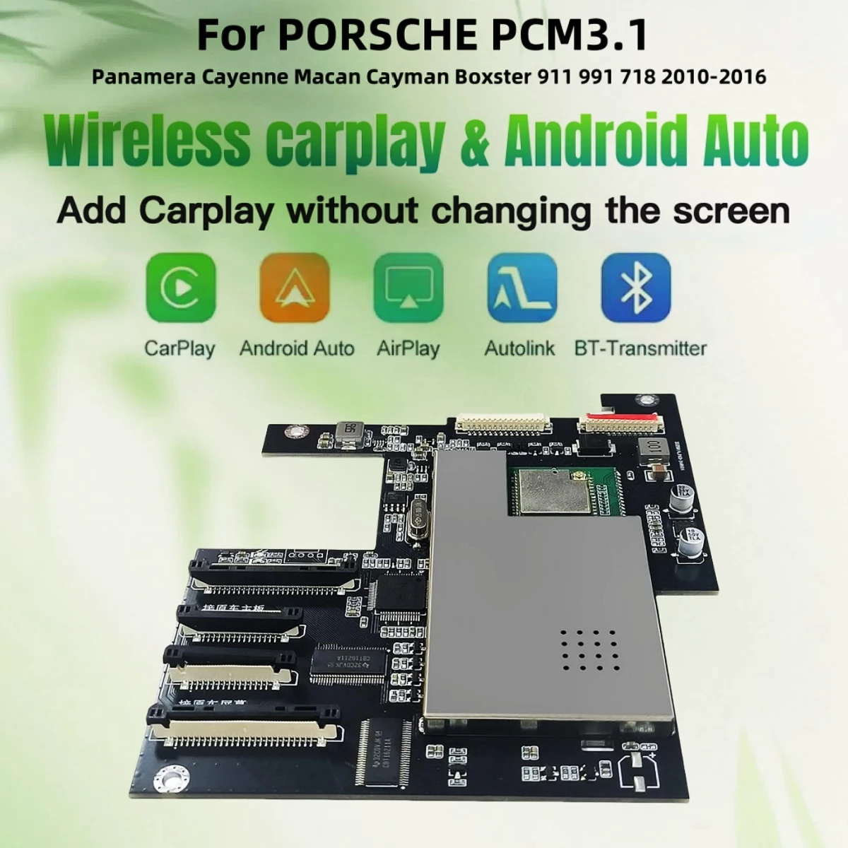 Wireless Carplay Android auto Module For Porsche PCM3.1 Panamera Cayenne Cayman Macan Boxster 911 991 718 AirPlay mirror link
