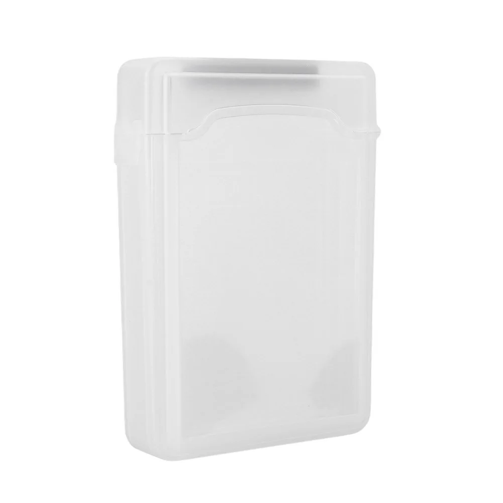 صندوق تخزين القرص الصلب IDE SATA HDD مقاس 3.5 بوصة، حافظة بلاستيكية لمحرك الأقراص الصلبة (أبيض)