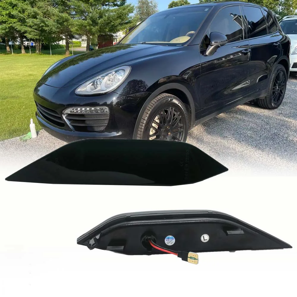 

Нормальный янтарный светодиодный боковой габаритный указатель поворота, индикатор для Porsche Cayenne 958 92A 2011 2012 2013-2014 OEM # 95863107200