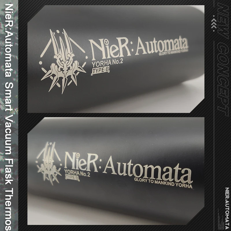 Custom NieR Automata 3D stampato Smart Thermos in acciaio inossidabile Display della temperatura boccetta sottovuoto bottiglia d\'acqua tazze da