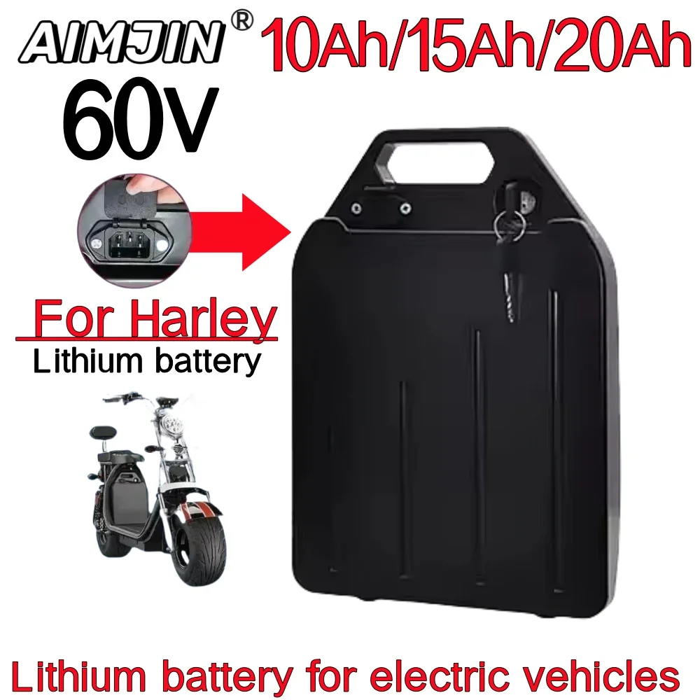 New for Harley Citycoco Electric Scooter Battery 60V 10Ah-20Ah Motorcycle/bicycle LithiumBattery + 67.2V Charger