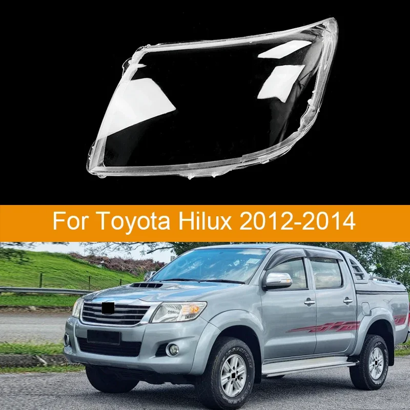 For Toyota Hilux 2012 - 2014 Lampshade Headlamp Shell Lampmask Headlight Cover Transparent Shade Lens