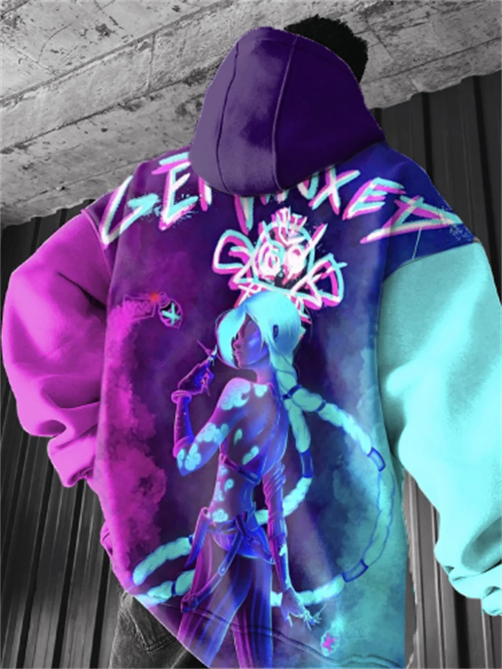 Anime Arcane League of Legends Jinx 3D Printed Hoodies Sweatshirt Men Women Tracksuit Pullover Harajuku Loose Casual Hoodie Coat