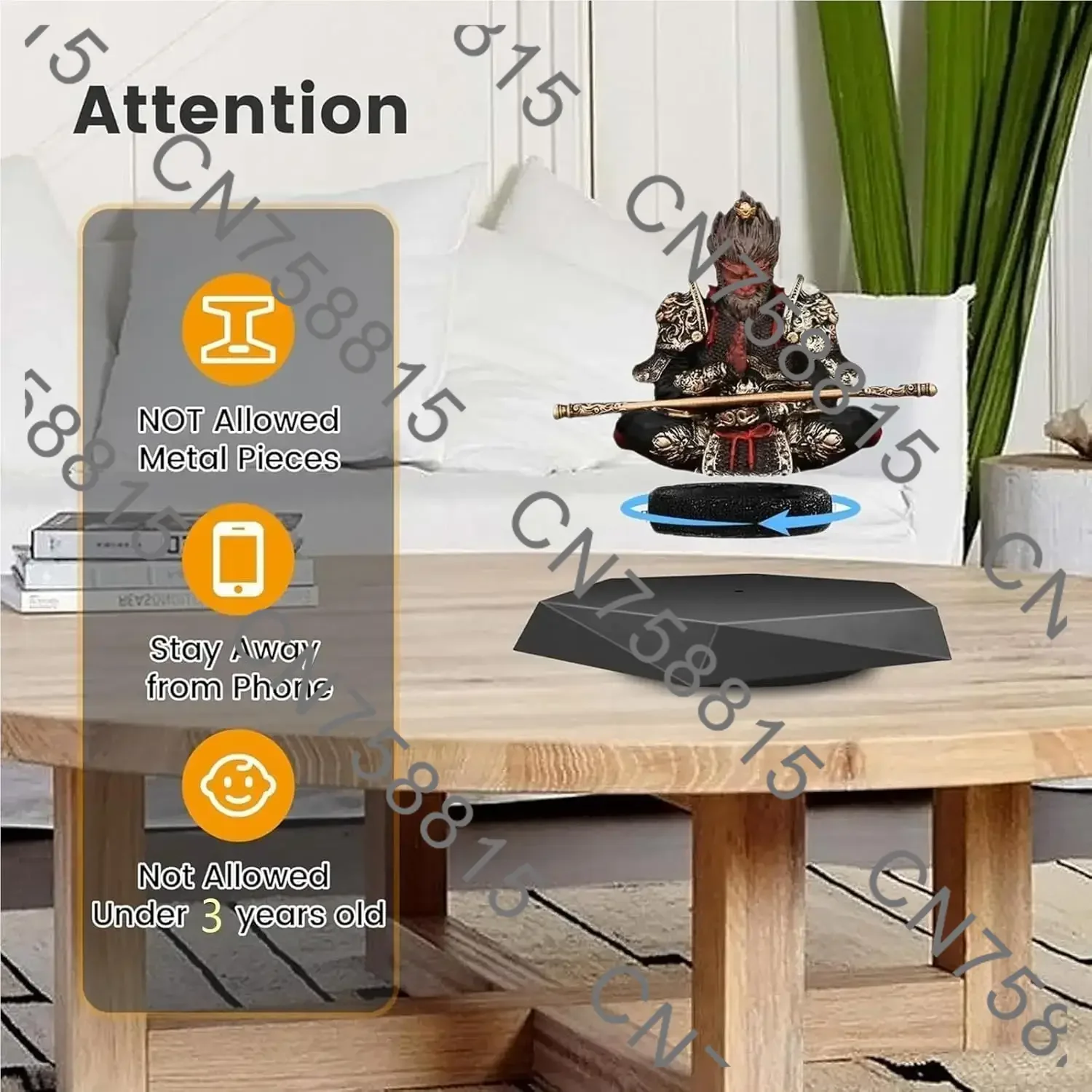 360 Degree Fully Automatic Rotating Suspended Levitation Display Stand Load Bearing 0-400g，Magnetic Levitation Display Stand