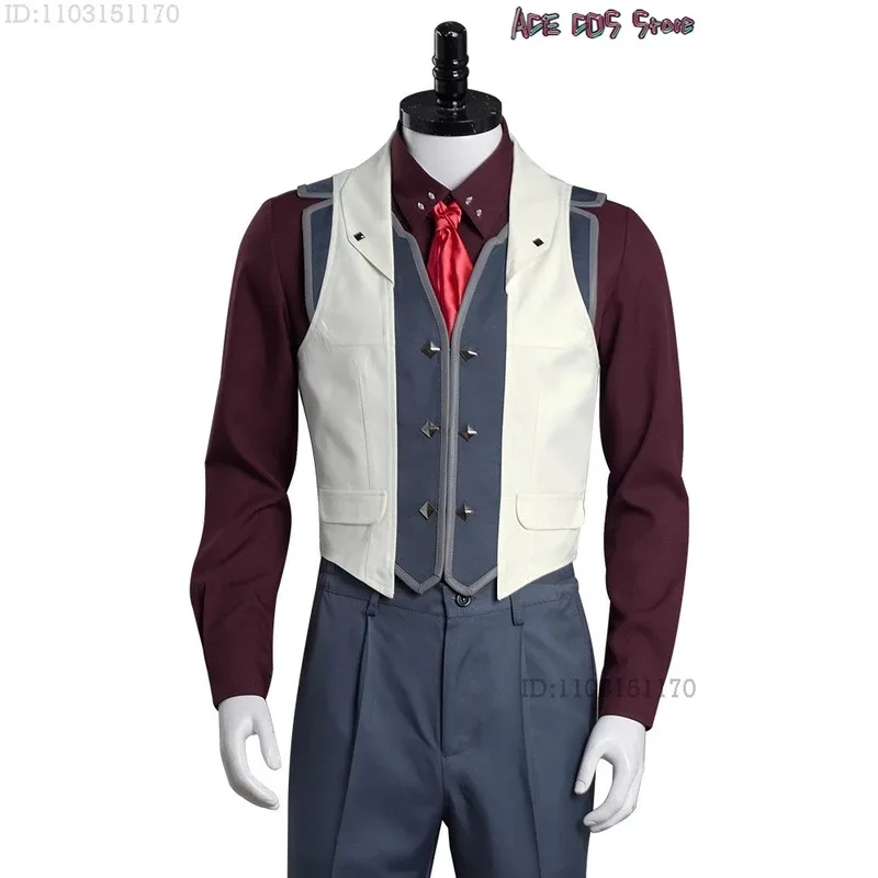 Anime Arcane Viktor Cosplay Costume LOL Shirt Vest Pants Wig Outfits Fantasia Mens Halloween Carnival Party Disguise Clothes