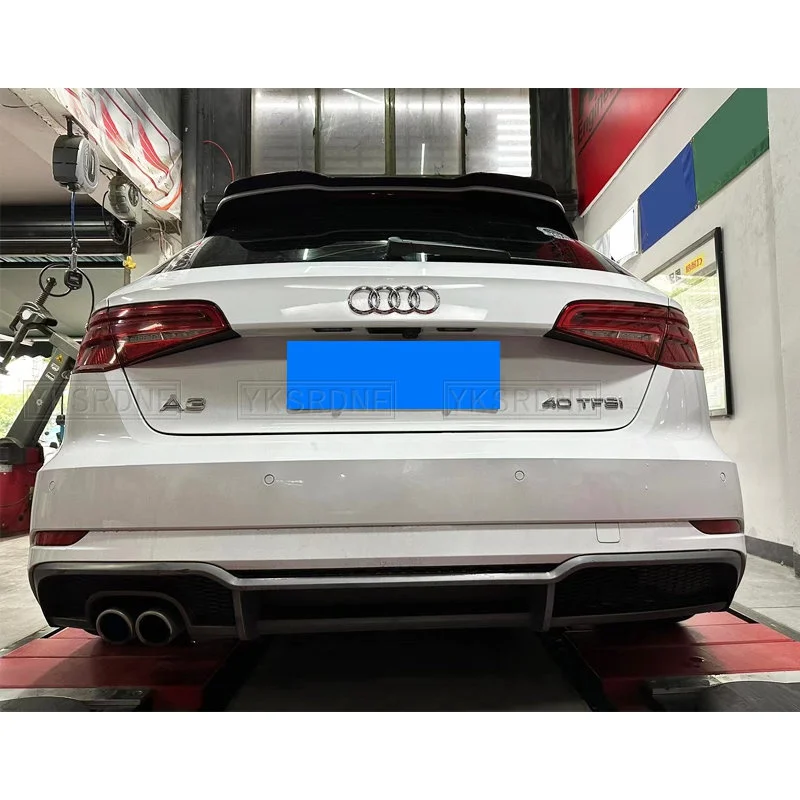 For Audi A3 S3 S Line 8V Hatchback 5Doors 2014-2020 High Quality ABS Plastic Rear Roof Spoiler Trunk Wing Boot Cover Accessories