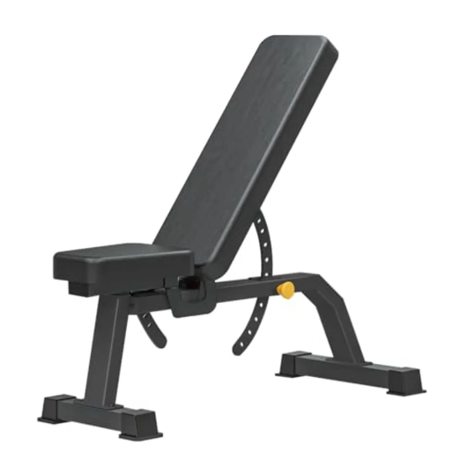 Adjustable Bench for Home Gym Steel Frame with Foam Padding Black Finish Multi-Position Incline Flat Decline Sit-Up Training Be