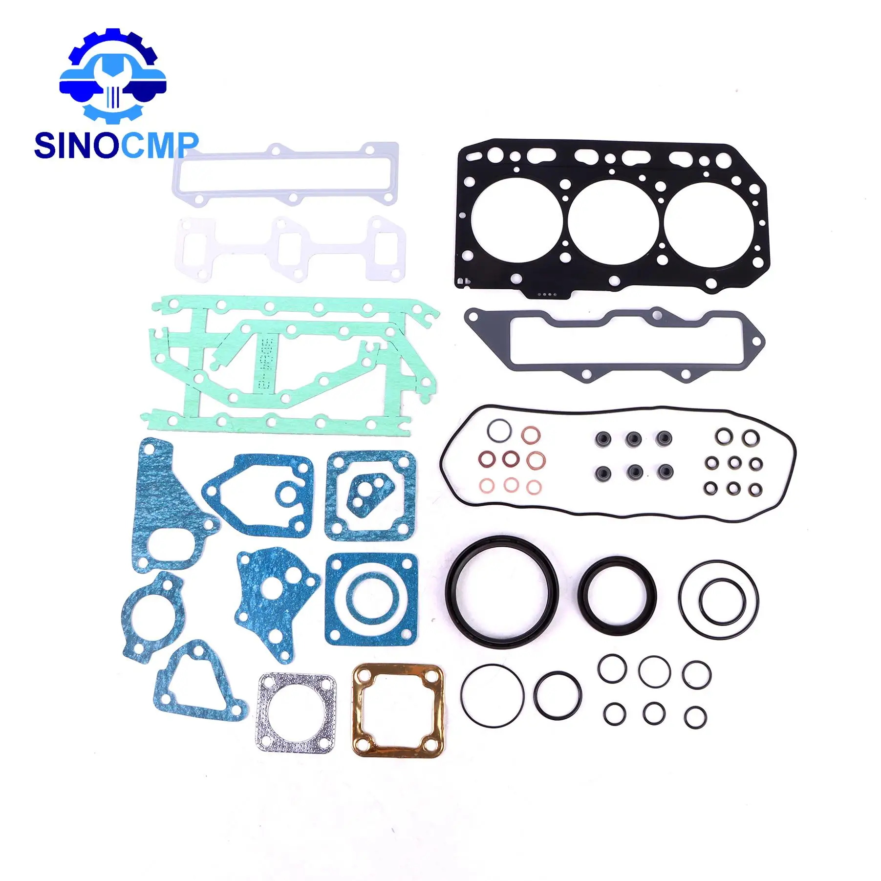 

YM729150-92910 YM129001-01340 Комплект прокладок для капитального ремонта двигателя для двигателя Yanmar 3TNV88, мини-экскаватор, рулевой погрузчик, вилочный погрузчик