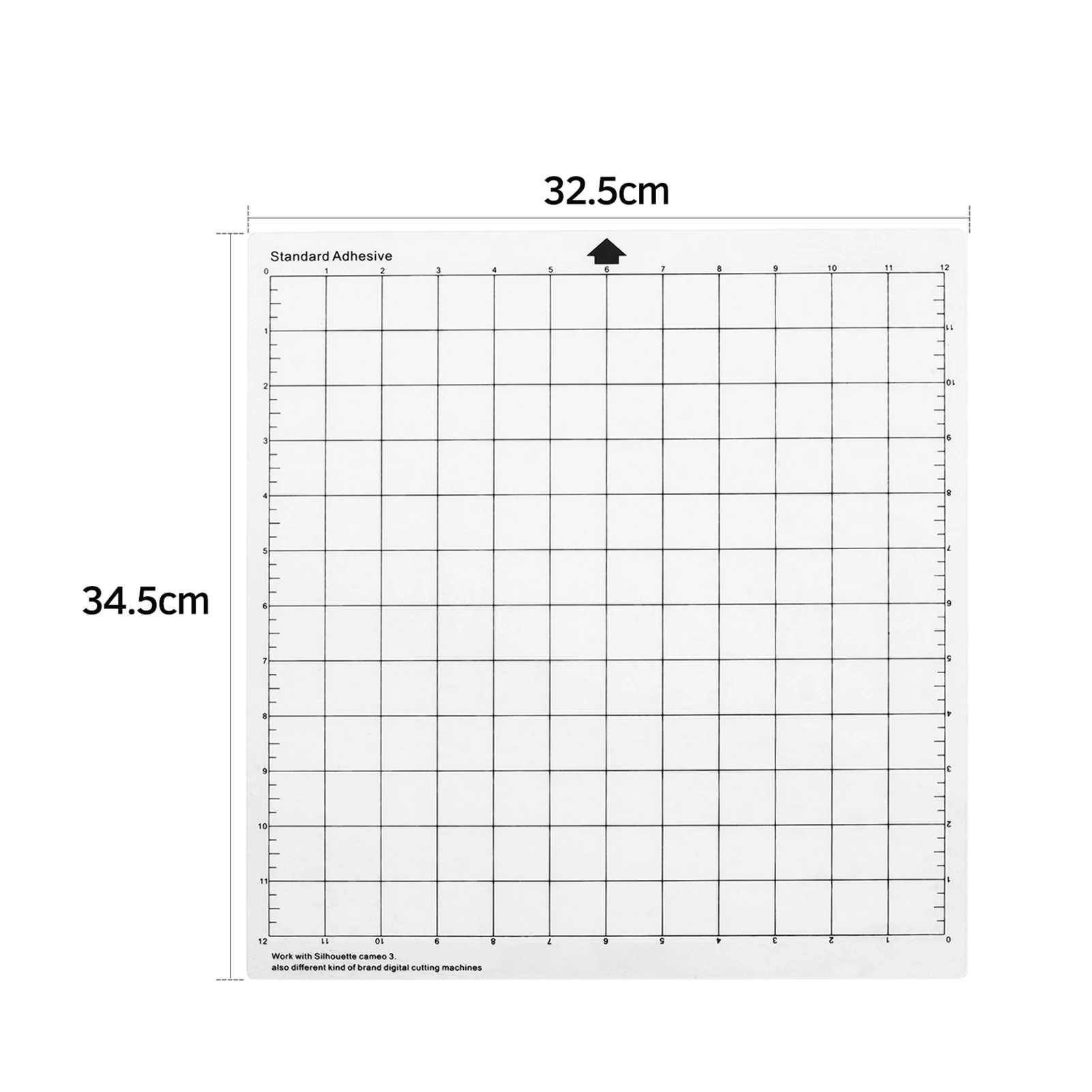 Replacement Cutting Mat Transparent PP Material Adhesive Mat with Measuring 12 Inch for Silhouette Cameo Plotter