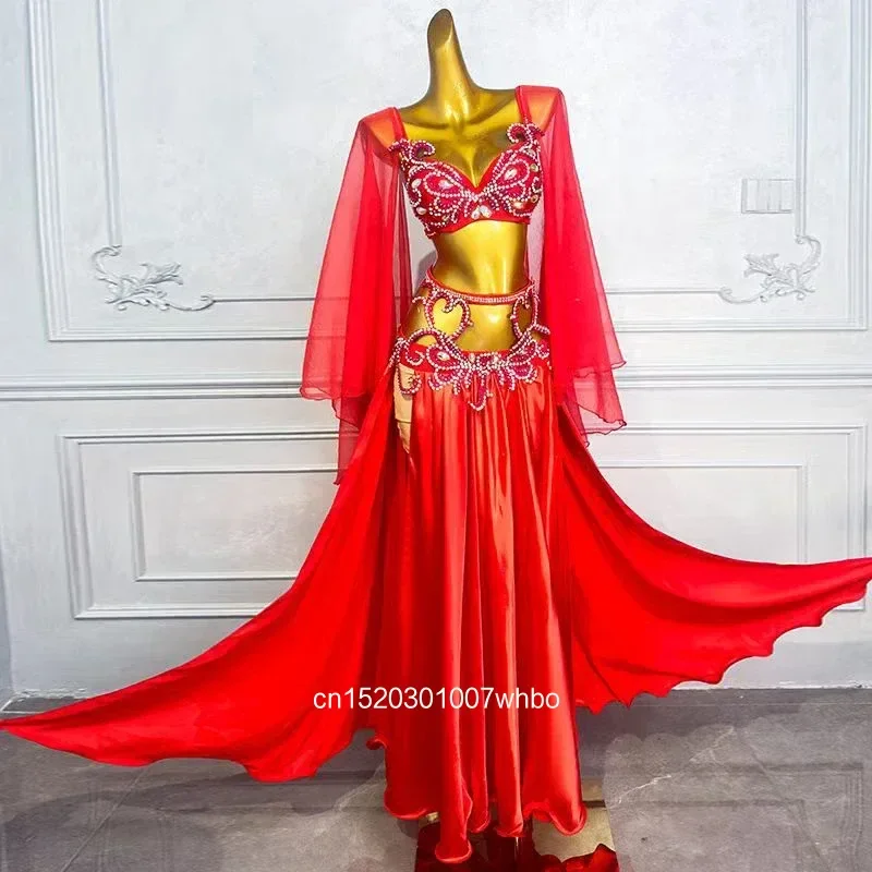 

Customized Elegant and Split Style Long Skirt for Belly Dance Costumes, Women's Professional Performance Costumes for Oriental D