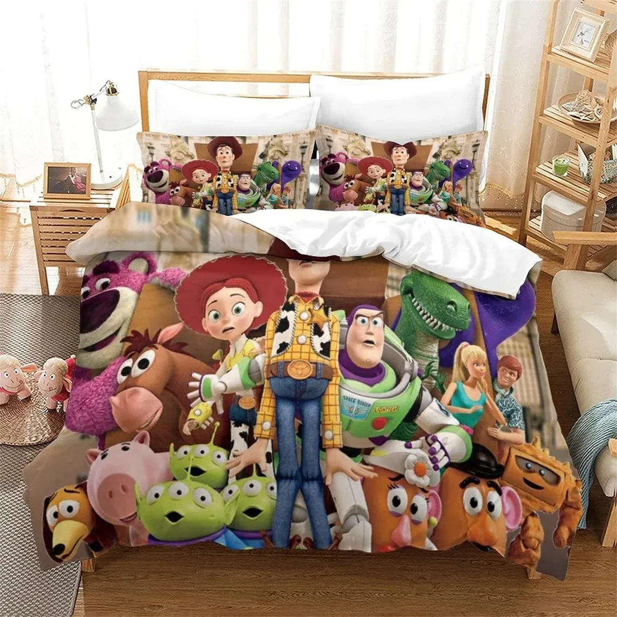 

Disney Cartoon Toy Story Bedding Set 3D Print Duvet Cover Pillowcase Comforter Sets Cartoon Adult Kids Bedclothes Gift