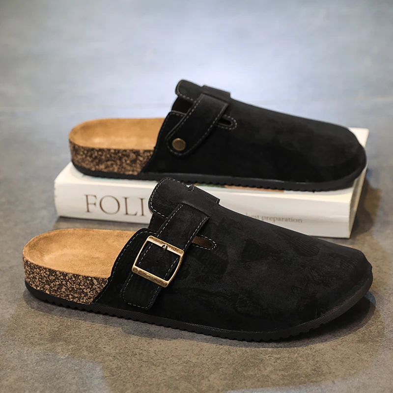 

Мужские повседневные тапочки Baotou, новые летние уличные модные сандалии, молодежные тапочки Joker Tide, нескользящие удобные мужские сандалии в стиле ретро