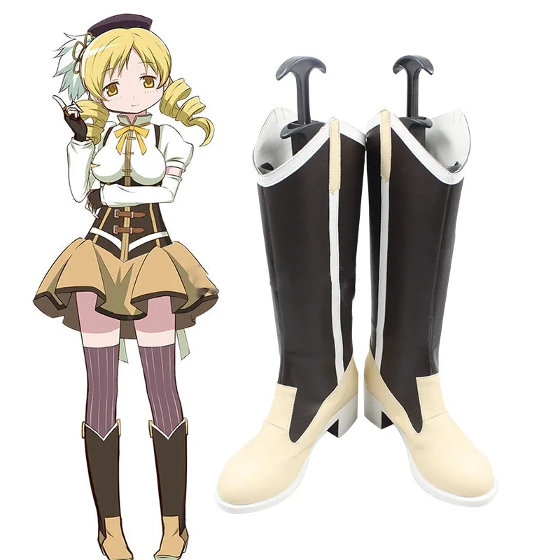 

Anime Puella Magi Madoka Magica Mami Tomoe Cosplay shoes Fashion Custom Cosplay Boots 35-46 Size Unisex Cosplay Boots Shoes