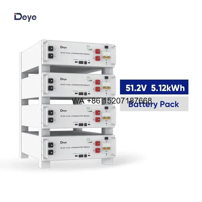 Wmwmnu EU Stock Deep Cycle 6000 Times LiFePo4 Battery for Deye ESS SE-G5.1Pro-B Portable 100Ah 5.12KWh Lithium Iron Phosphate