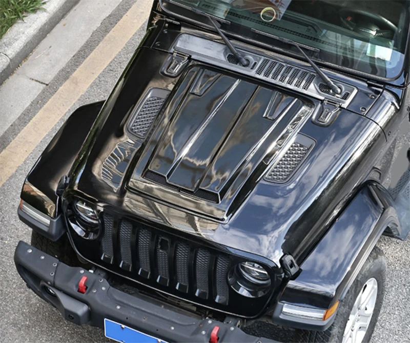 Engine Cover Louver Stickers Fit for Jeep JL Wrangler 4XE 2018 2019 2020 2021 2022 Modified Engine Engine Cover Fittings