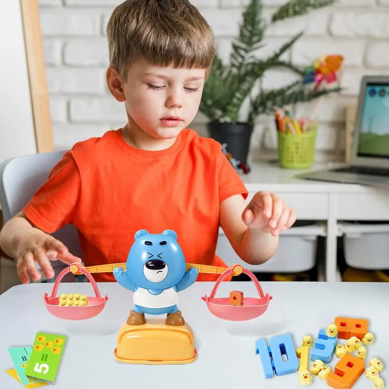 

Bear Balance Scale Funny 12 Ducks Toddler Number Learning Toys Educational Counting Toys Learning Number Counting Toy For 3 Year