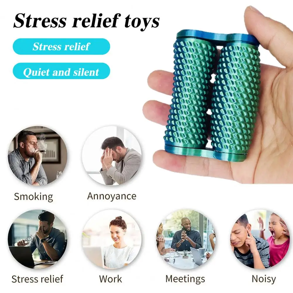 Rolo de brinquedo portátil com pontas, brinquedo para alívio de ansiedade, bastão de massagem portátil para crianças, adolescentes e adultos