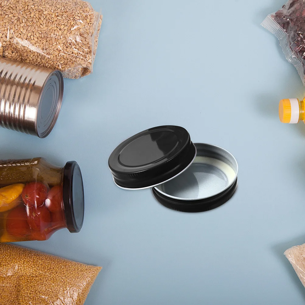 

6Pcs Tinplate Airtight Jar Lids Multipurpose Canning Covers Leakproof Sealing Reusable Jar Caps for Glass Mason Jars