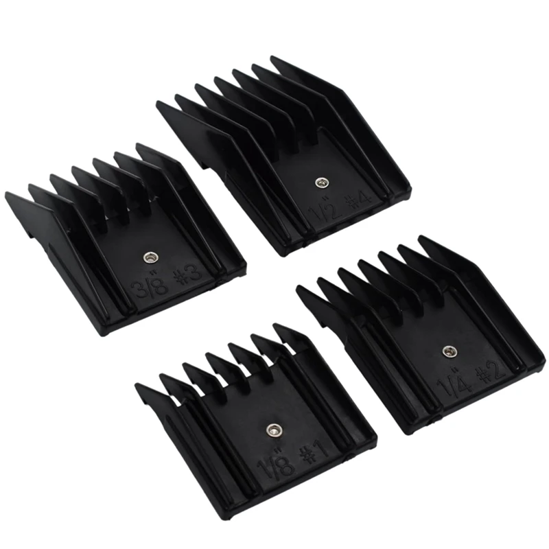 PZHI-4 Pieces Professional A5 Style Hair Clipper Attachment Guard Guide Cutting Combs Set Compatible Oster Classic