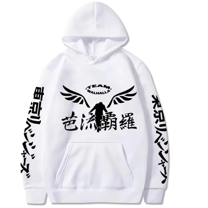 Anime Gambar Valhalla Logo stampato Pullover Moda unisex Cosplay Abbigliamento sportivo Casual Streetwear Nuova felpa con cappuccio Anime Tokyo Revengers