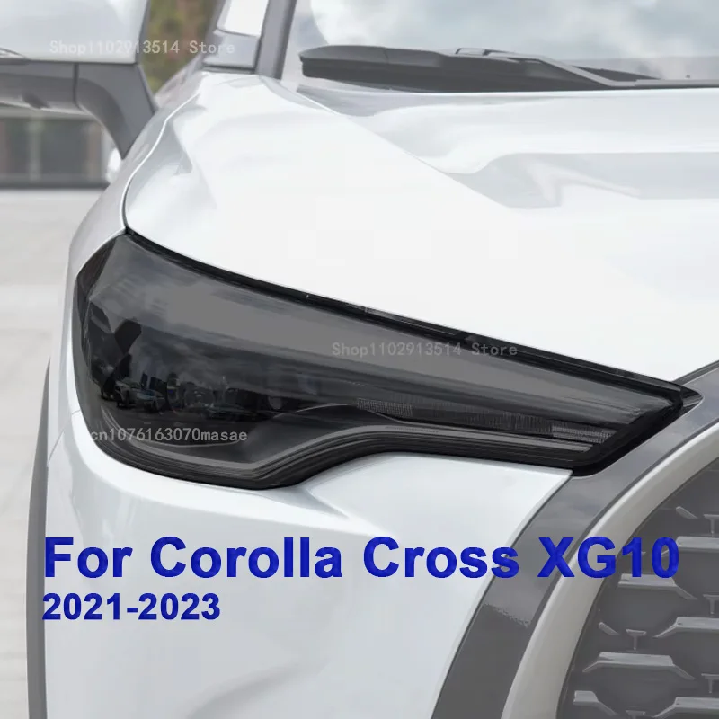 Car Front Lamp Protection Film For Corolla Cross XG10 2021-2023 Headlight Smoked Black Tint Anti-Scratch Protective TPU Film