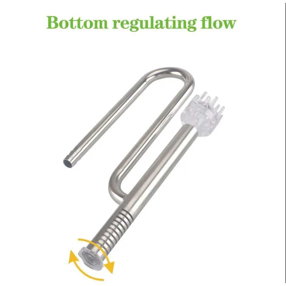 Non-rust Inflow Outflow Pipe 12/16mm 360 Degree Rotation Fish Tank Inlet and Outlet Filter Extendable Removable