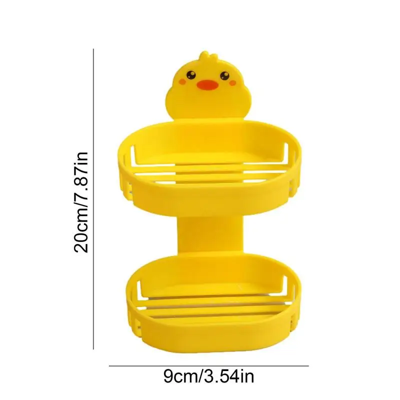 Soap Dish For Shower Soap Case Bathroom Soap Dish Soap Holder 2 Tier Storage Organizer Soap Container Suction Cup Bathroom