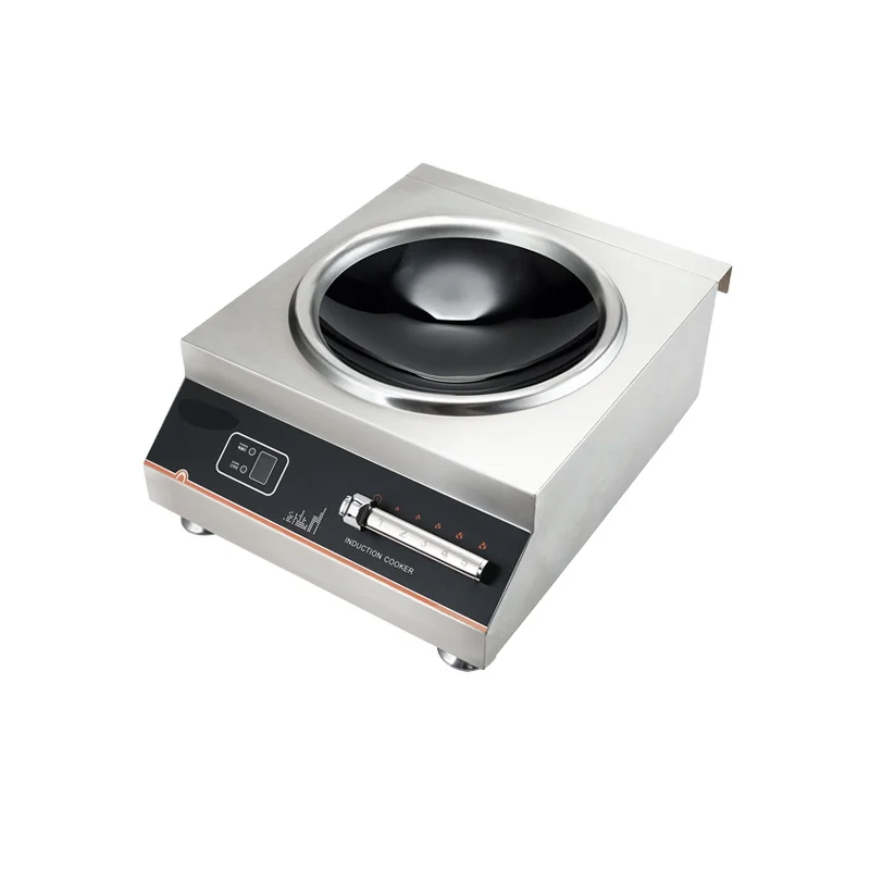 JY-IC1002B Commercial Induction Hob 5000 Watt Single Concave Burner Magnetic Control Cooker