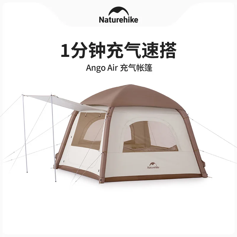 Imagem -02 - Naturehike-ango Air Tent Inflável Rapidamente Abrir Tenda Dobrável Grande Espaço Acampamento ao ar Livre Proteção Solar durante a Noite Cnh23zp12002