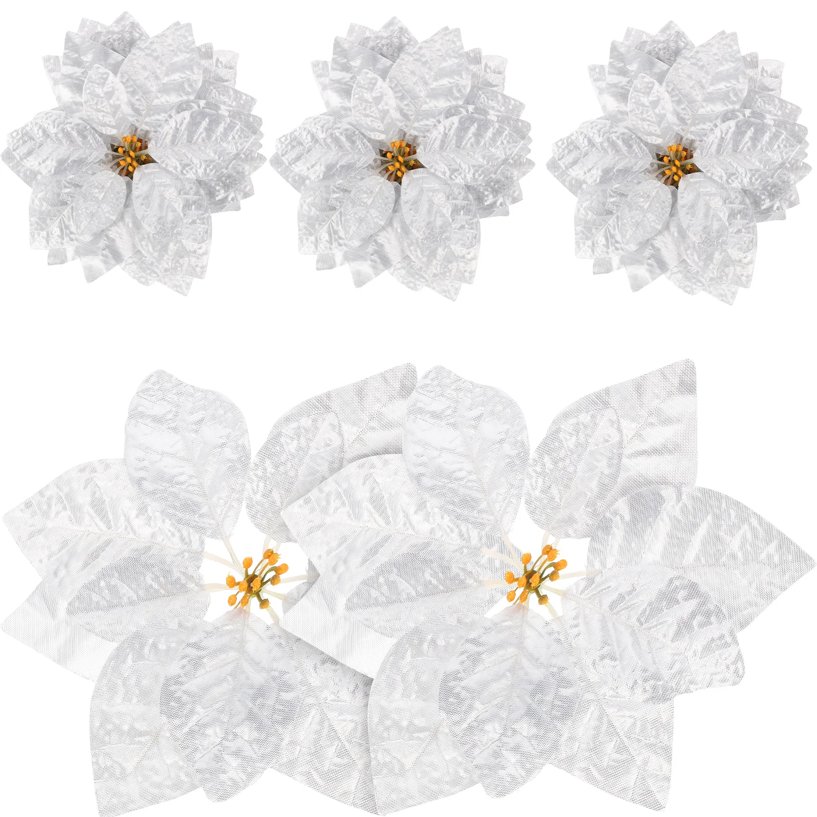 

28 Pcs Christmas Flowers Artificial Poinsettia Floral Party Decoration Fake Bouquet Poinsettias