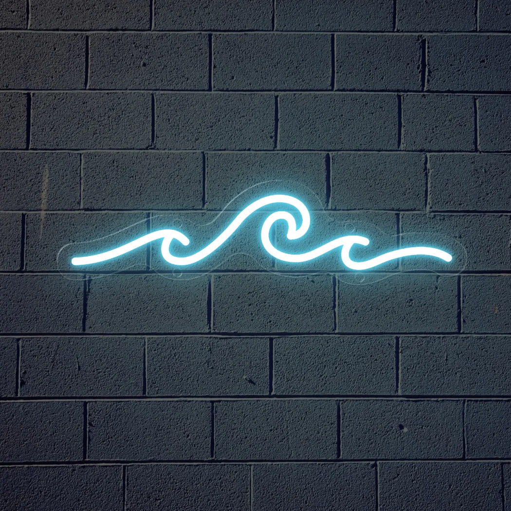 

Неоновые LED-вывески Wave для пляжных вечеринок, серфинга, подарков на день рождения, декора стен в общежитии, дома, игровой комнате, спальне, ванной, USB-лампа
