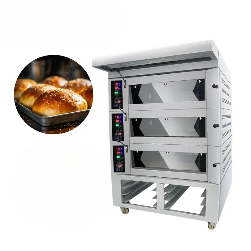 

# ForCustomized Commercial Dairy Snack Food Bakery Factories 1/2/3/4/6/9/12/15/16 Trays Electric/Gas European Deck Ovens Multi