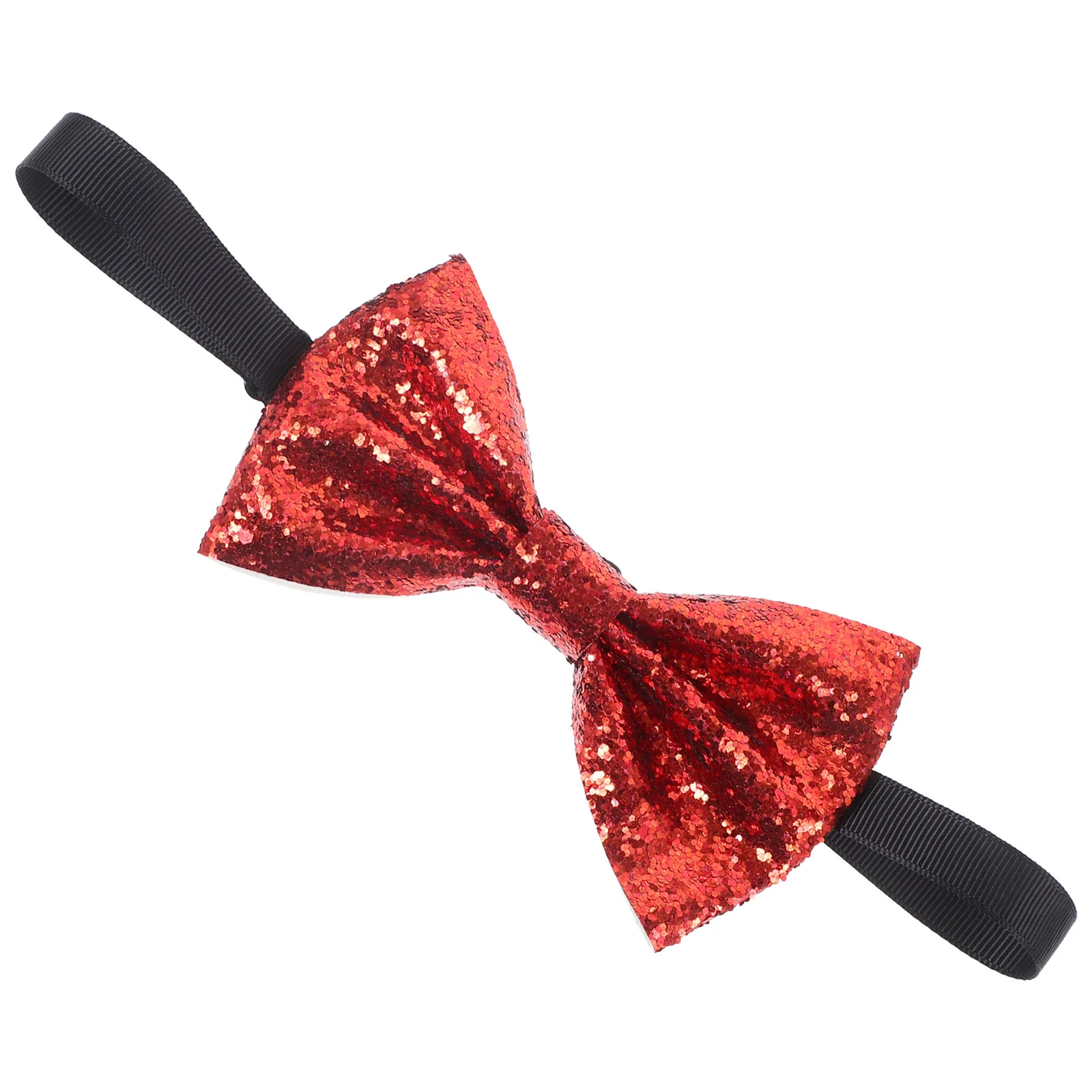 

Bow Tie Performance Banquet Children's Single Adult British Glitter Pu Color Adjustable (red) Pre Tied Ties Men Bowtie Fabric